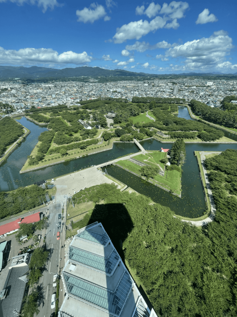 五稜郭タワーから見た五稜郭